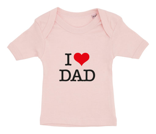 baby t-shirt i love dad lyseroed