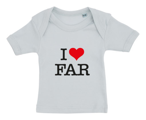 baby t-shirt i love far blaa