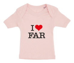 baby t-shirt i love far lyseroed