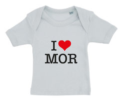 baby t-shirt i love mor blaa