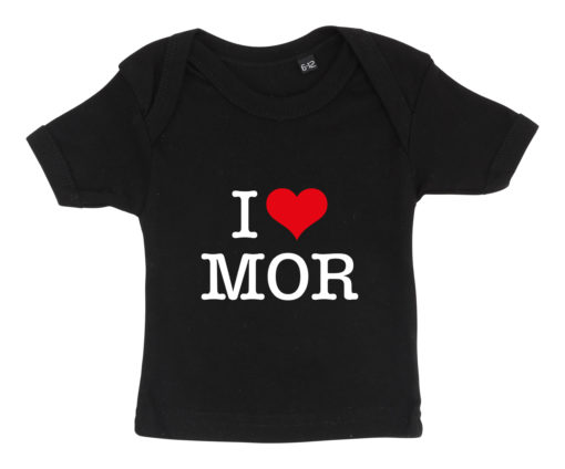 baby t-shirt i love mor sort