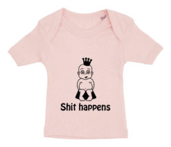 baby t-shirt shit happens prinsesse lyseroed