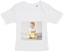 baby t-shirt dit foto firkant hvid