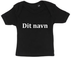 baby t-shirt dit navn cambria sort