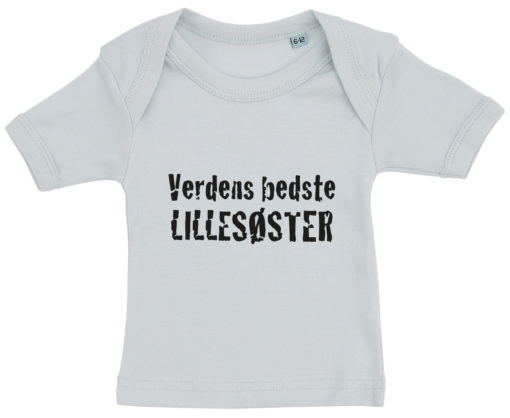 baby t-shirt verdens bedste lillesoester blaa
