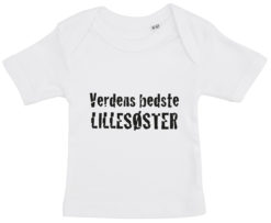 baby t-shirt verdens bedste lillesoester hvid
