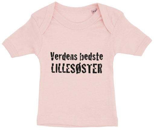 baby t-shirt verdens bedste lillesoester lyseroed