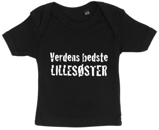 baby t-shirt verdens bedste lillesoester sort