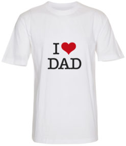 boerne t-shirt i love dad hvid
