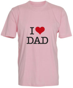 boerne t-shirt i love dad lyseroed