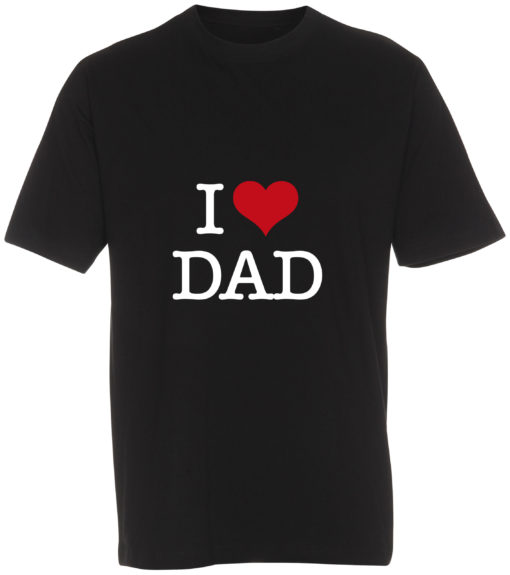 boerne t-shirt i love dad sort