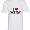 boerne t-shirt i love mum hvid