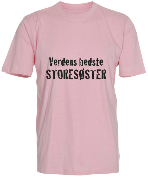 boerne t-shirt verdens bedste storesoester lyseroed