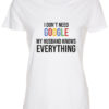 dame t-shirt i dont need google hvid