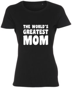 dame t-shirt mors dag the worlds greatest mom sort