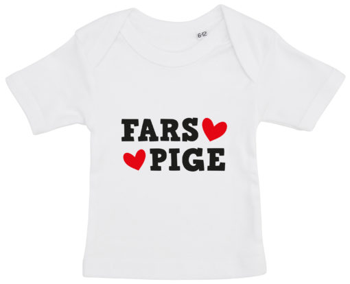 baby t-shirt fars pige hvid