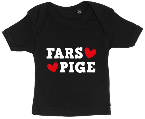 baby t-shirt fars pige sort