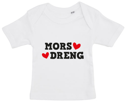baby t-shirt mors dreng hvid