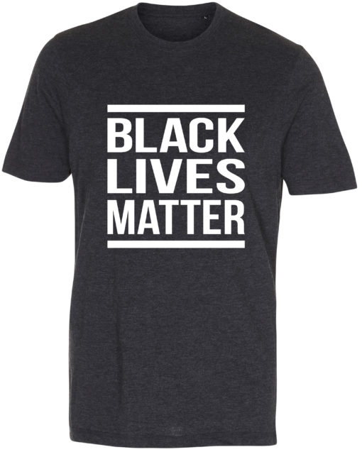 herre t-shirt black lives matter antracit