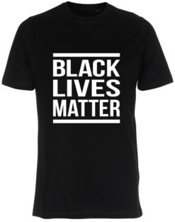 herre t-shirt black lives matter sort