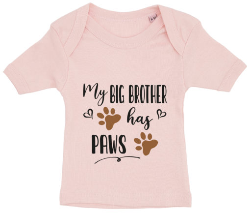 baby t-shirt my big brother has paws lyseroed