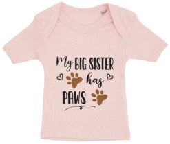 baby t-shirt my big sister has paws lyseroed