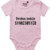 oekologisk baby bodystocking verdens bedste storesoester pink