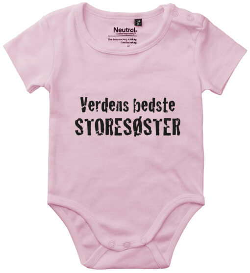 oekologisk baby bodystocking verdens bedste storesoester pink