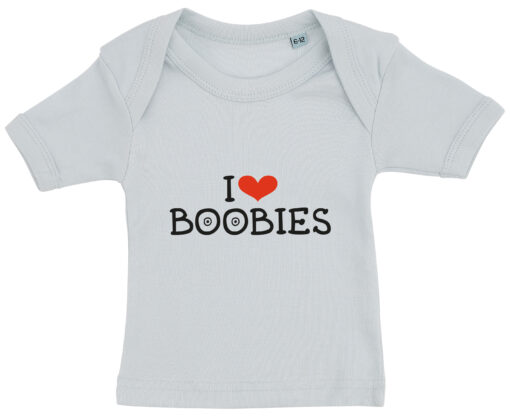 baby t-shirt i love boobies blaa
