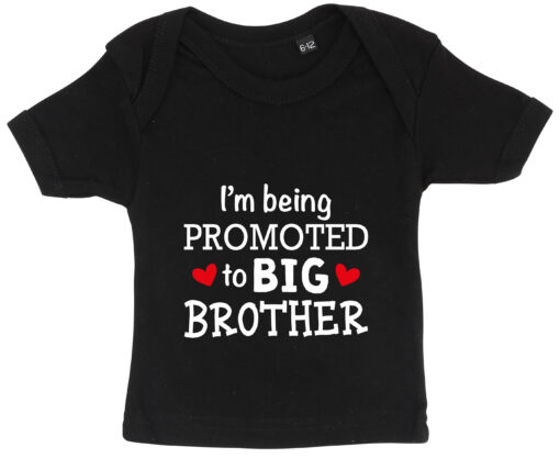 baby t-shirt i'm being promoted to big brother sort