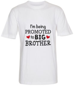 boerne t-shirt i'm being promoted to big brother hvid