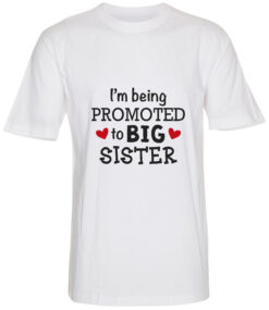 boerne t-shirt i'm being promoted to big sister hvid