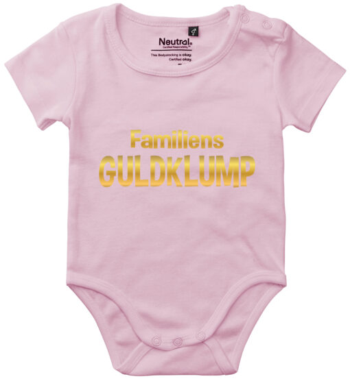 oekologisk baby bodystocking familiens guldklump pink