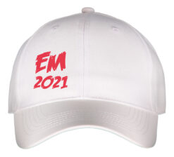Caps hvid med rød tekst EM2021