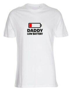 Bliv sur køre lampe Herre t-shirt - Daddy Low Battery