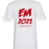 T shirts Hvid med Roed tekst EM2021 1 scaled e1622099015364