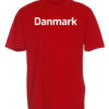 T shirts Roed med hvid tekst Danmark 1 scaled e1622099517819